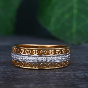 916 gold Diamond Hallmark Heart Design Ring