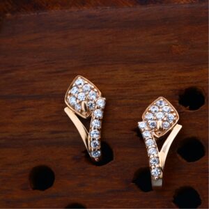 18KT CZ Rose Gold Attractive Design Earring For Women