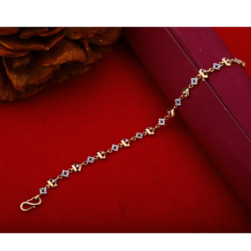 18Kt Rose Gold Classic Bracelet Resign For women RHJ-1211