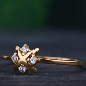 18Kt Rose Gold Classic Ring For Women RHJ-99