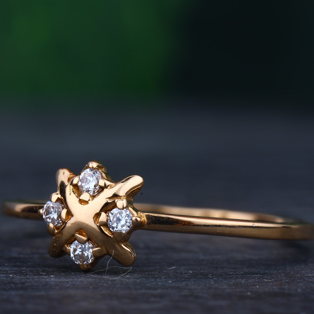 18Kt Rose Gold Classic Ring For Women RHJ-99