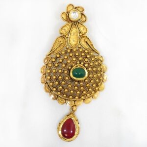 916 Gold Antique Jadtar Pendant Set RHJ-5715
