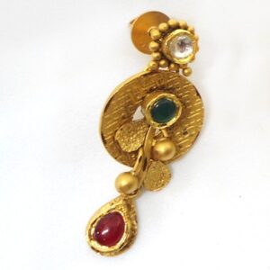 22KT Gold Antique Floral Design Pendant Set RHJ-5714