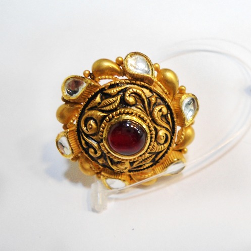 916 Gold Antique Ring For Wedding RHJ-5622
