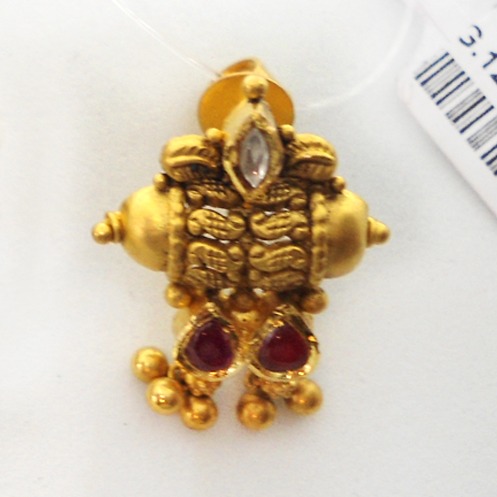 22KT Gold Antique Classic Pendant Set RHJ-5712 - Image 3