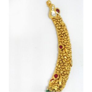 916 Gold Green Beads Antique Necklace RHJ-5524