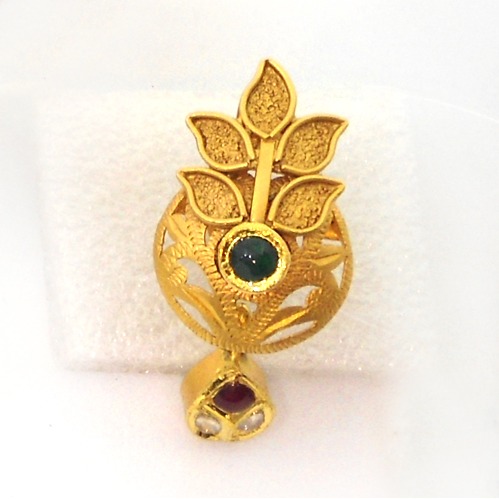 916 Gold Antique Flower Design Wedding Necklace Set RHJ-5521 - Image 3
