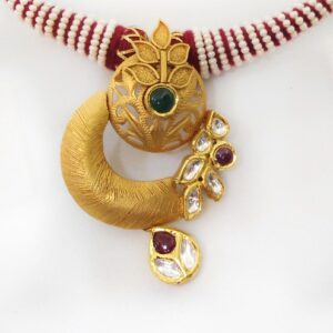 916 Gold Antique Flower Design Wedding Necklace Set RHJ-5521