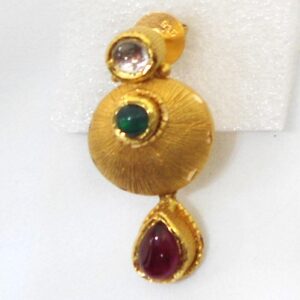 22KT Gold Antique Mango Design Necklace Set RHJ-5224