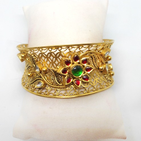 916 Gold Antique Jadtar Kada For Bridal RHJ-6288