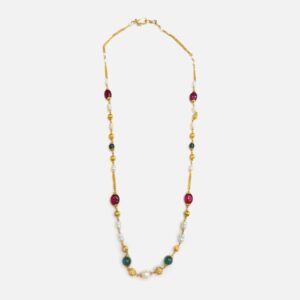916 Gold Antique Colorstone Mala RHJ-4532