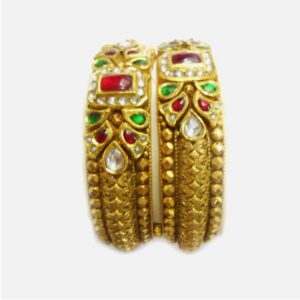 916 Gold Antique Bridal Bangles RHJ-5000