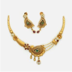 916 Gold Antique Bridal Jewellery Set RHJ-4954
