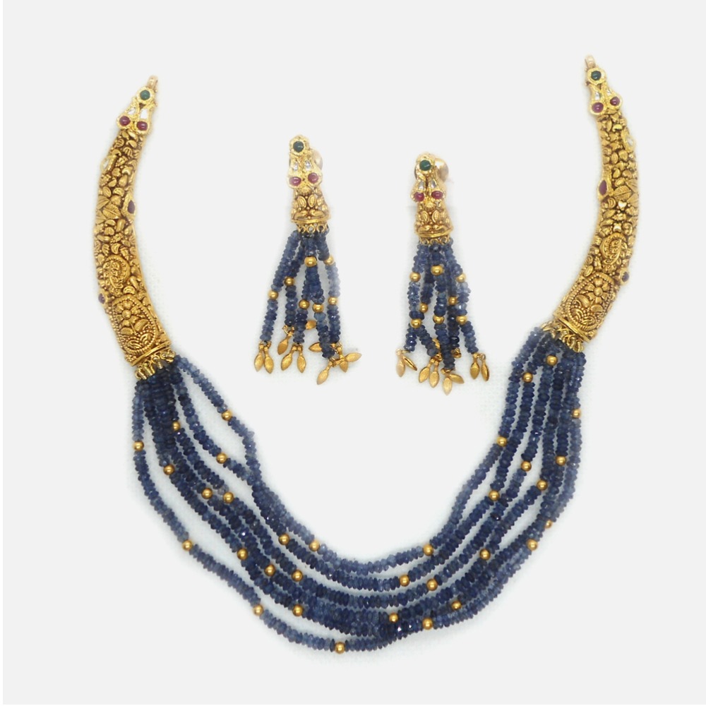 916 Gold Antique Bridal Jewellery Set RHJ - 4842