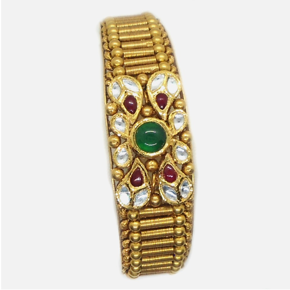916 Gold Antique Wedding Kada Bangle RHJ-4985