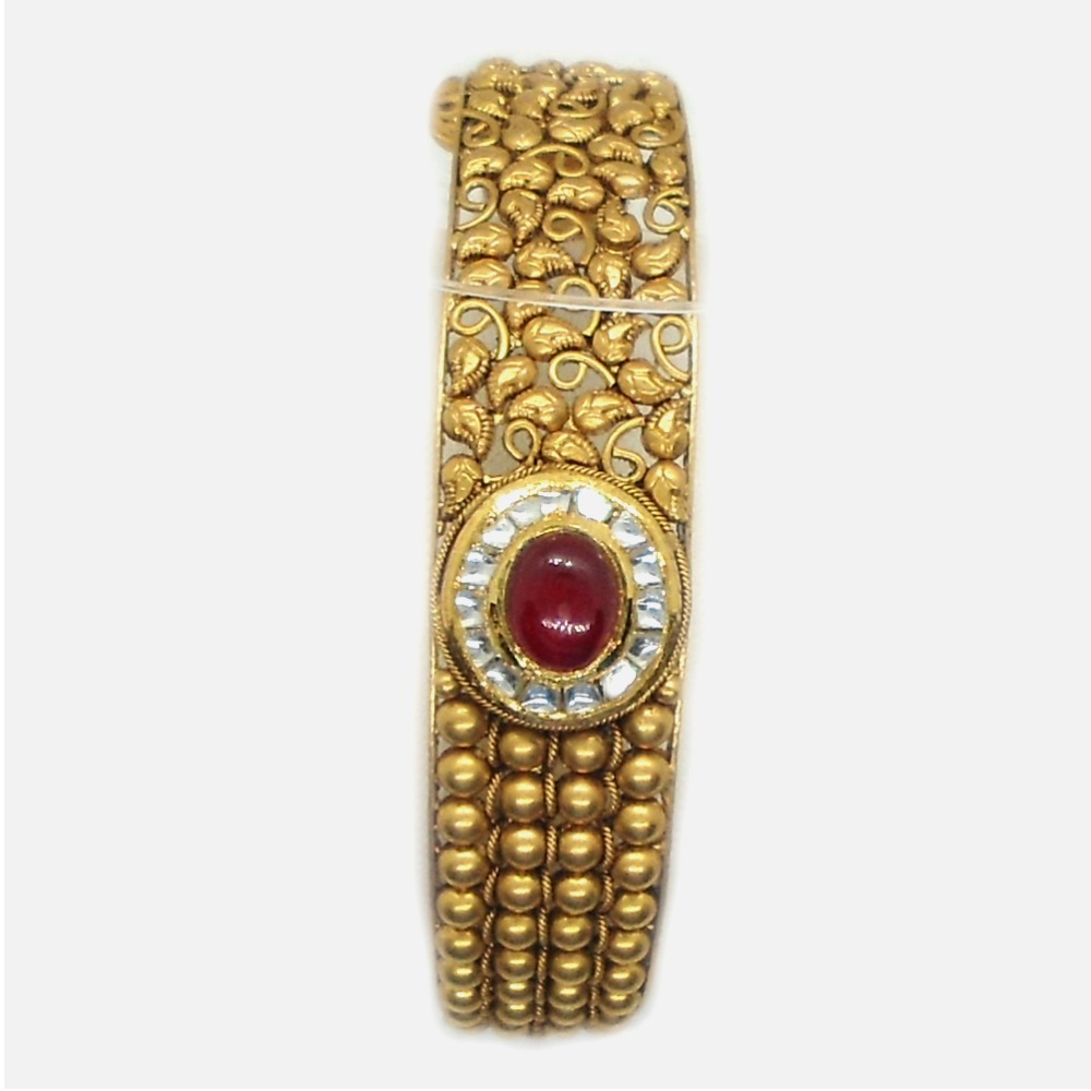 22KT Gold Antique Wedding Kada Bangle RHJ-4983