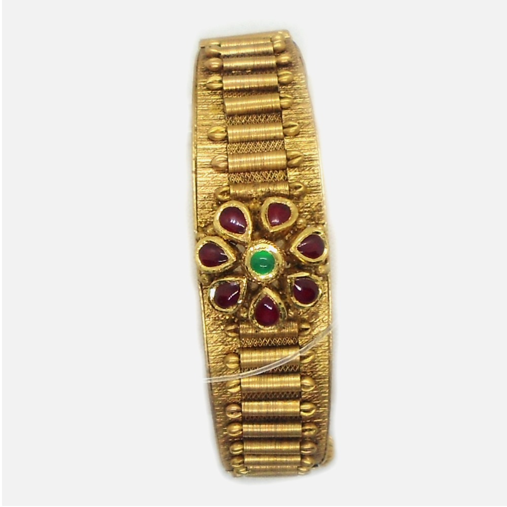 916 Gold Antique Bridal Kada Bangle RHJ-4977