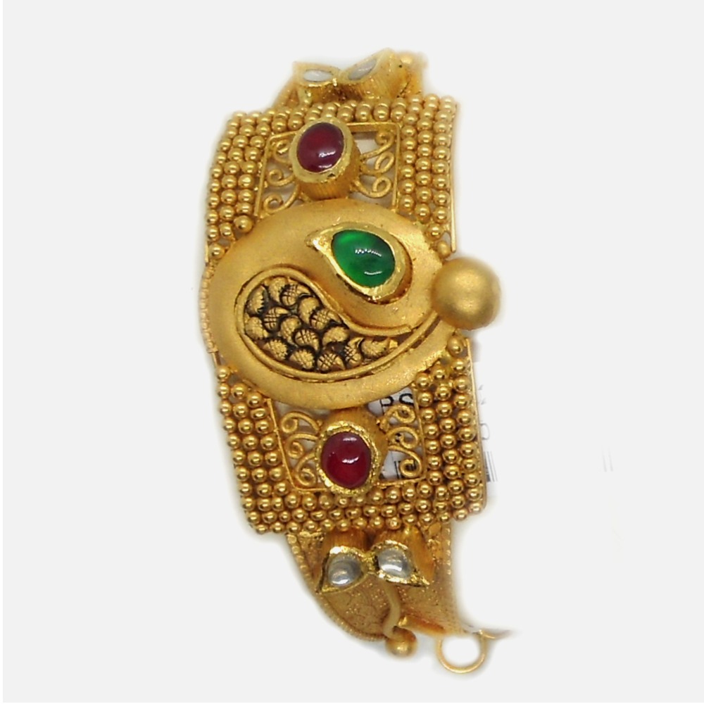 22KT Gold Antique Wedding Kada Bangle RHJ-4895