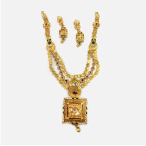 22KT Gold Fancy Bridal Necklace Set RHJ-0006
