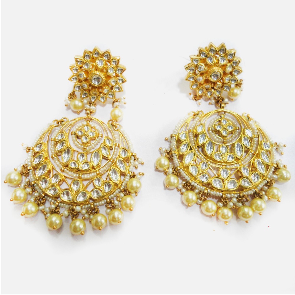 916 Gold Designer Bridal Earring RHJ-4463