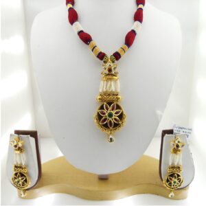 916 Gold Antique Bridal Necklace Set RHJ-3403