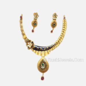 22k Gold Designer Bridal Necklace Set