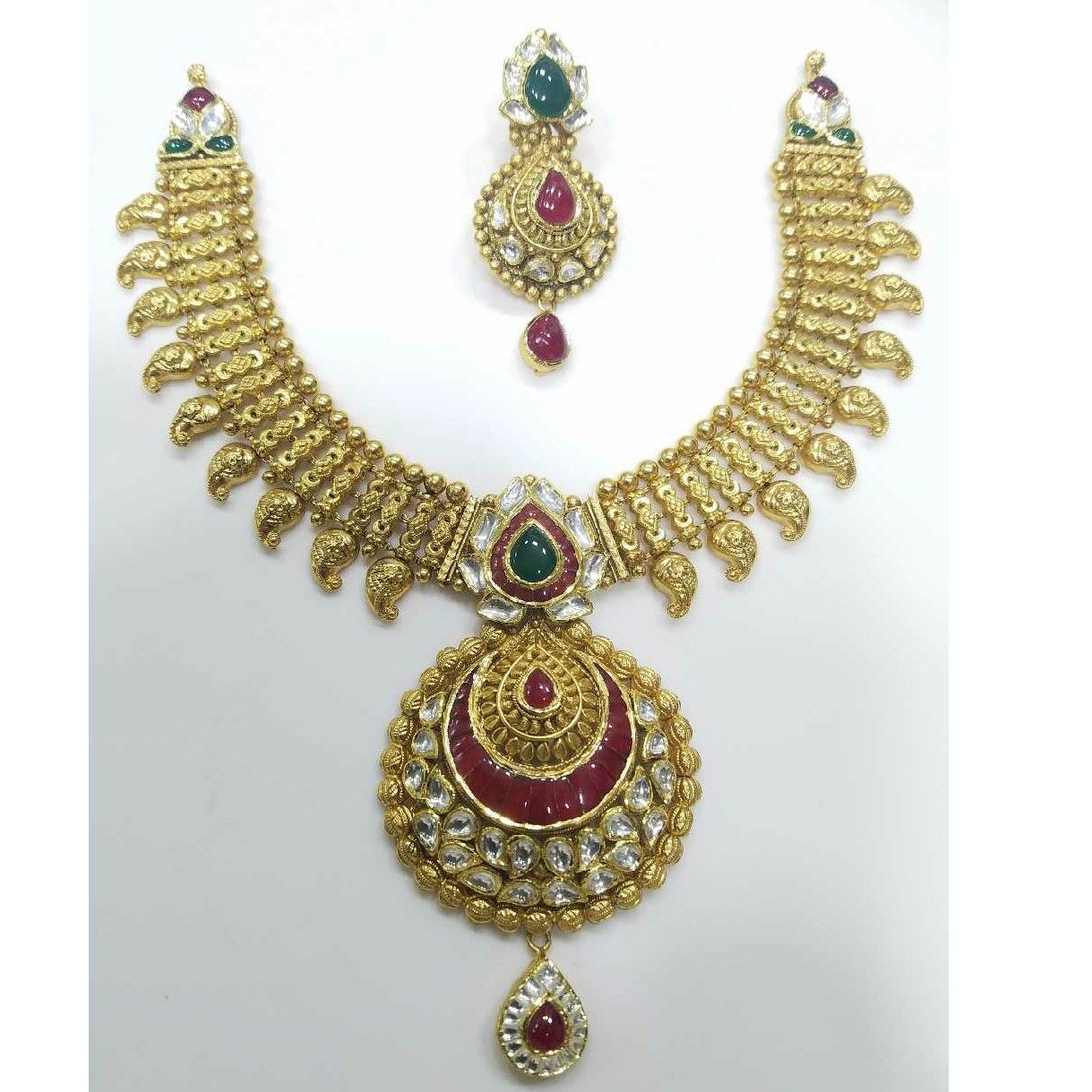 916 Designer Ladies Antique Necklace Set