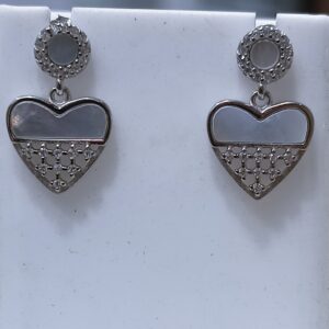 92.5 Silver MOP Hanging Earrings
