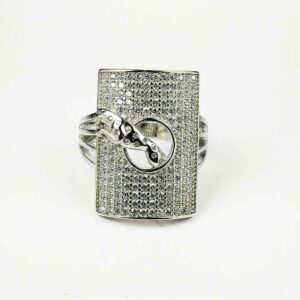 Fancy 925 Silver Gents Ring With Jaguar