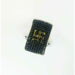 Fancy 925 Silver Gents Ring With Ganesha Shape