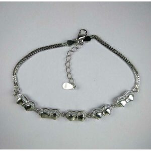 Branded 925 Silver Fancy Ladies Bracelet With Bow Shape