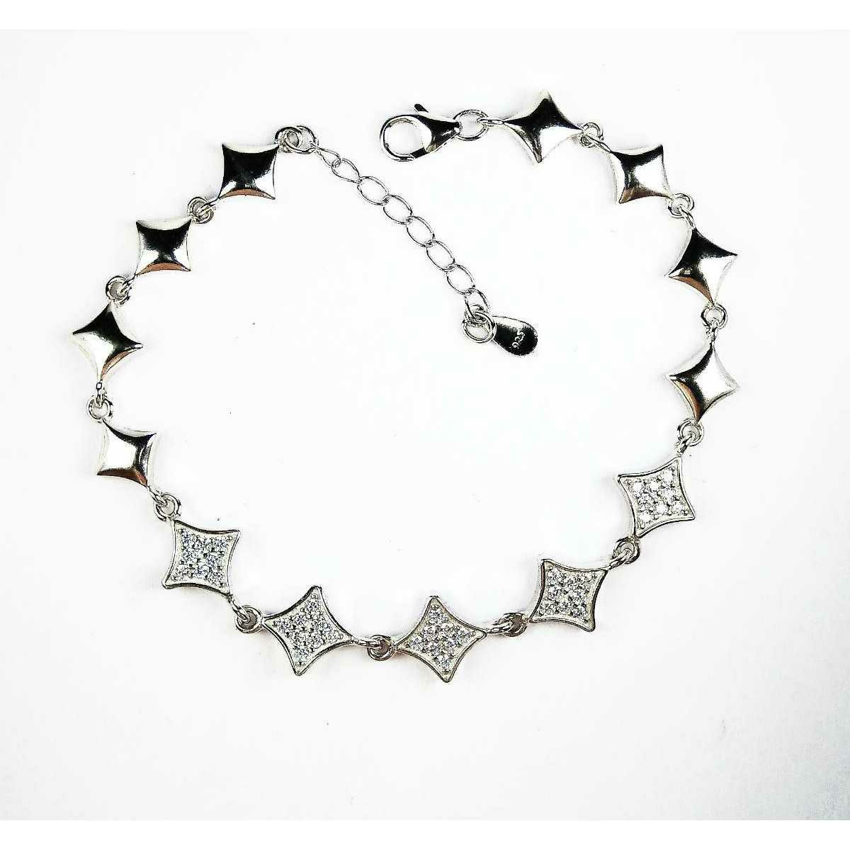 Fancy 925 Silver Ladies Bracelet