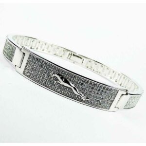 Fancy 925 Silver Micro Jaguar Gents Bracelet