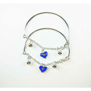 Light weight 925 silver baby bracelet with heart shape