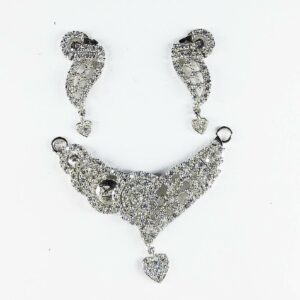 Fancy 925 sterling silver mangalsutra pendant with heart shape