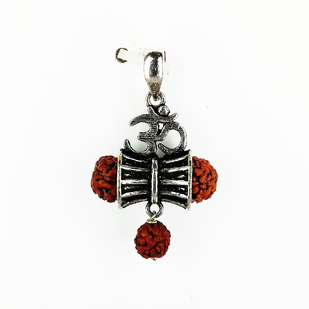 92.5 sterling silver Mahadev rudraksh pendant Ml-142