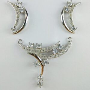 92.5 Sterling Silver CZ Mangalsutra Pendant ml-38