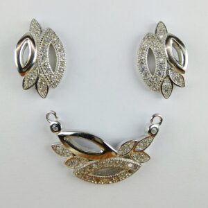 92.5 Sterling Silver CZ Mangalsutra Pendant ml-37