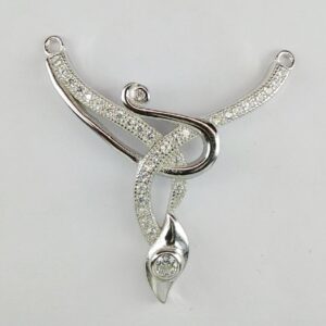 92.5 Sterling Silver CZ Mangalsutra Pendant ml-30