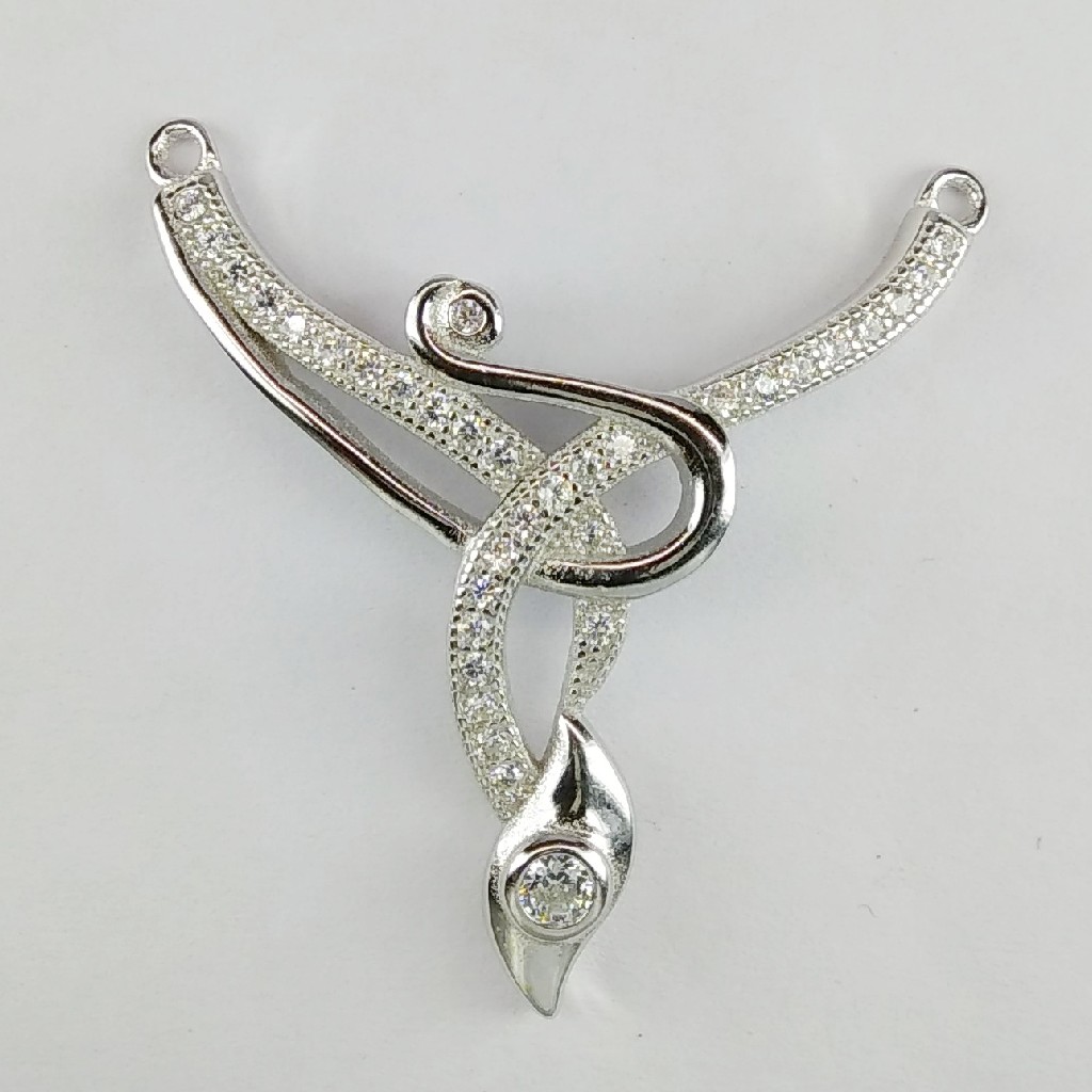 92.5 Sterling Silver CZ Mangalsutra Pendant ml-30