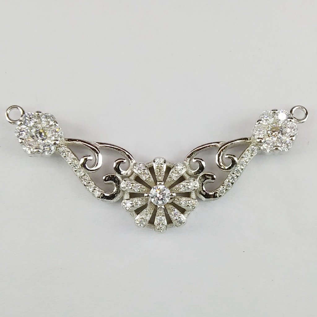 92.5 Sterling Silver CZ Mangalsutra Pendant ml-27