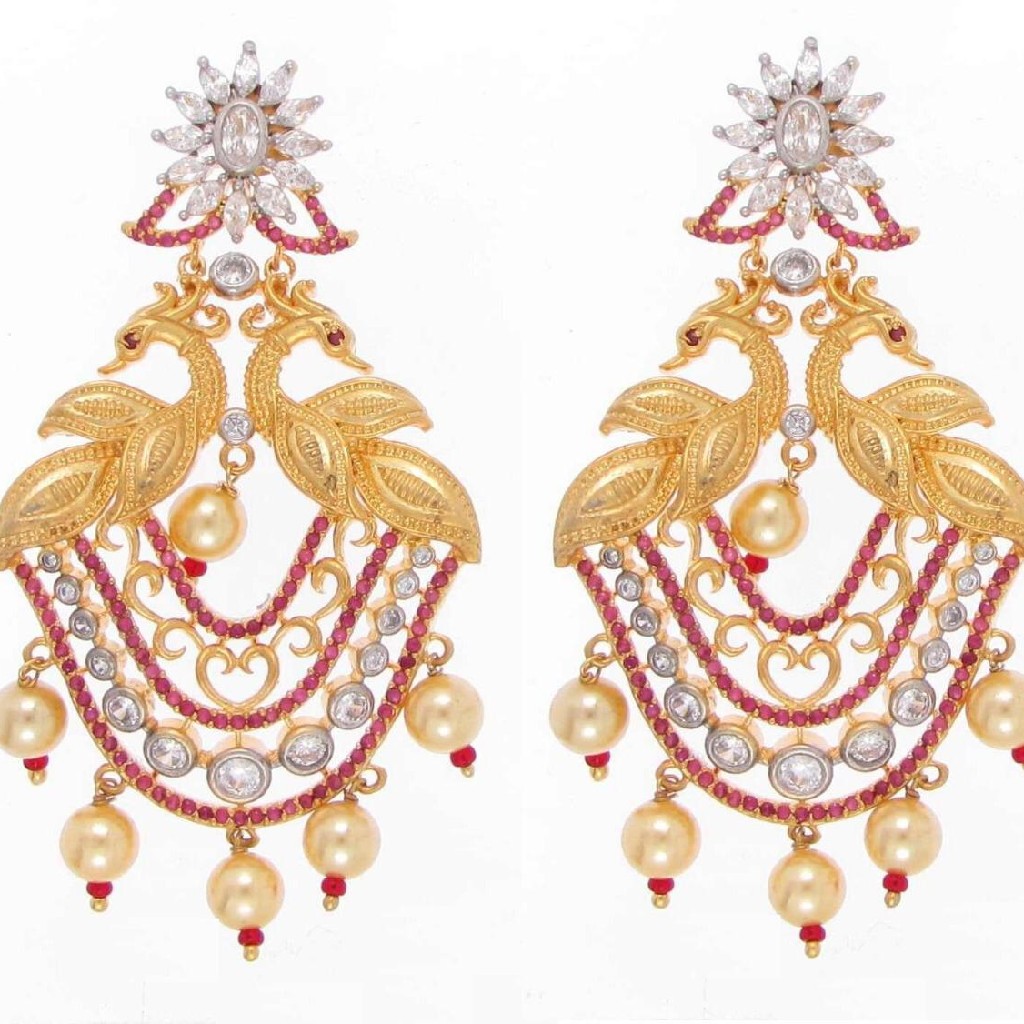 92.5 sterling silver exclusive bridal earrings ml-016