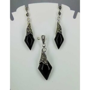 Exclusive marcasite 92.5 silver Pendant Set MG-P009