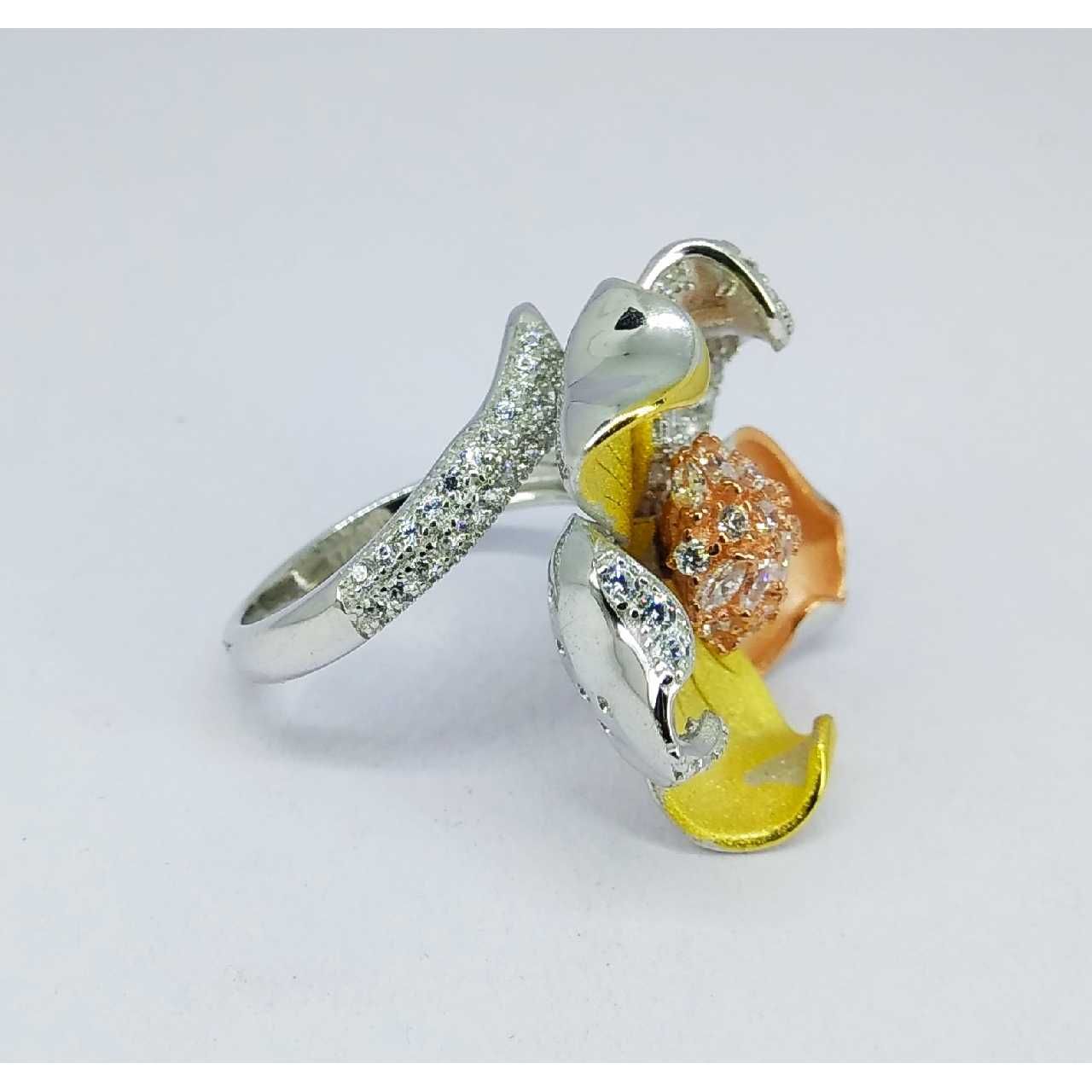 Tri colour silver ring MG-R001 - Image 2