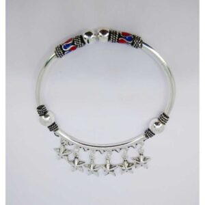 Oxidize enamel flexible ladies kada bracelet MG-B004