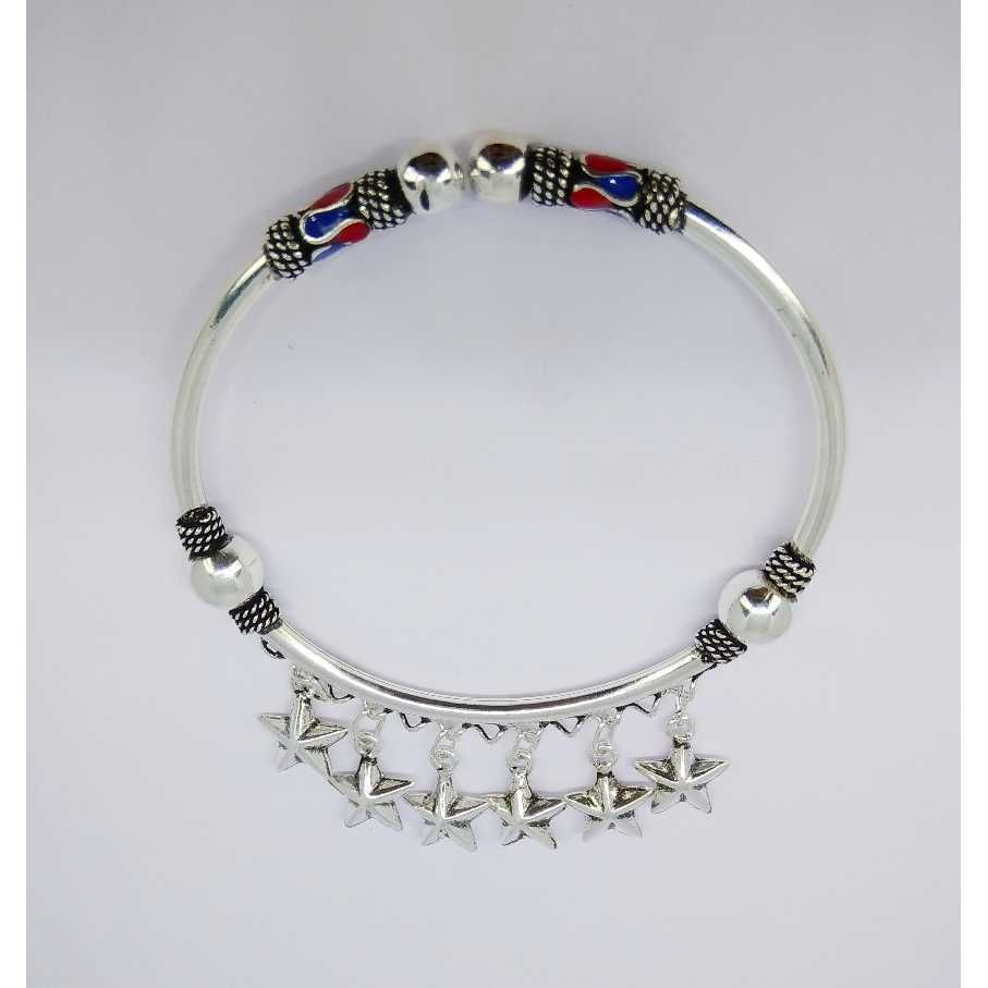 Oxidize enamel flexible ladies kada bracelet MG-B004