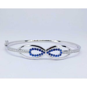 92.5 Sterling Silver Fancy Ladies Kada Bracelet