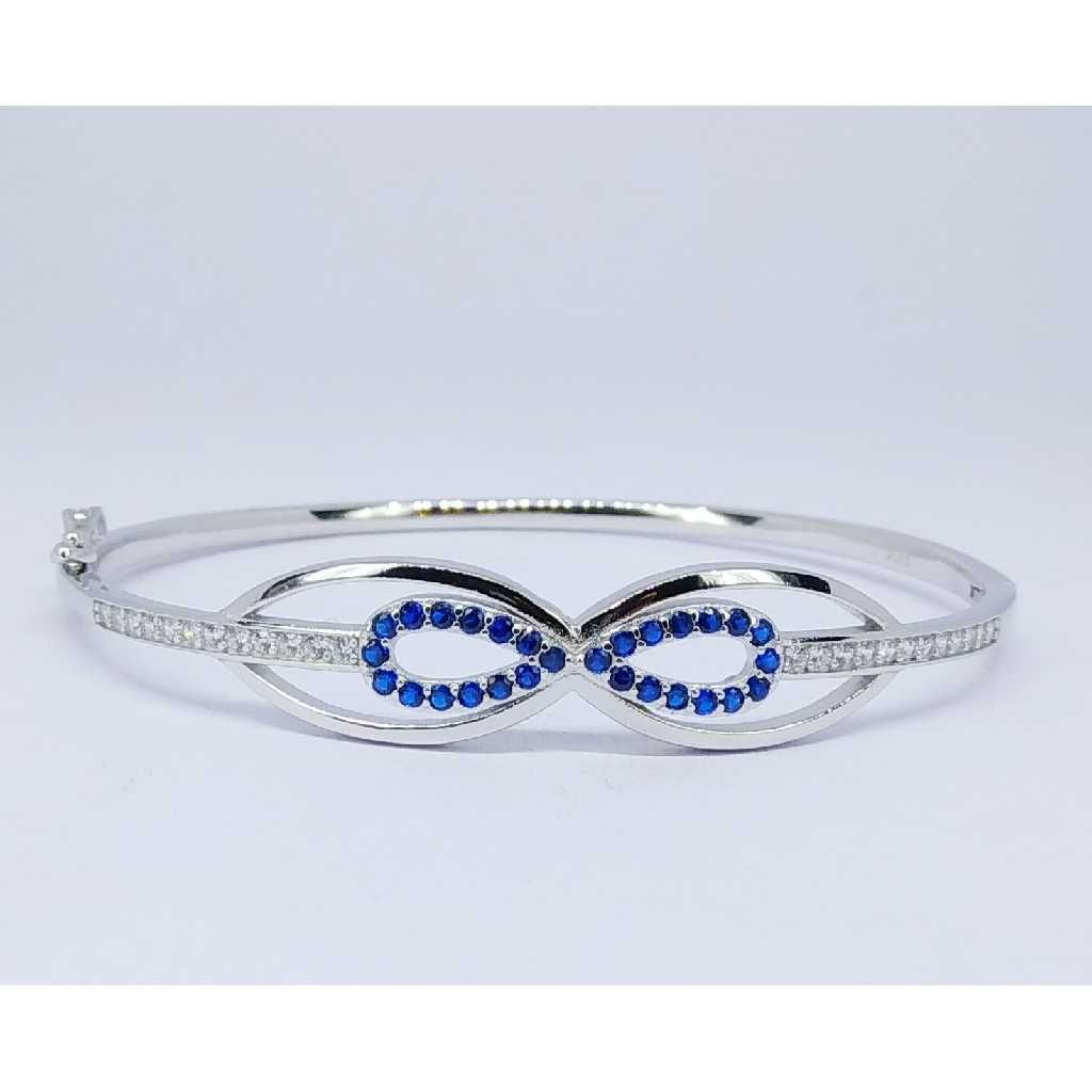 92.5 Sterling Silver Fancy Ladies Kada Bracelet
