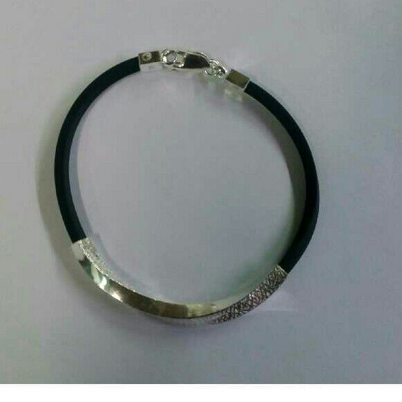 925 Silver Rubber  Attractive Bracelet