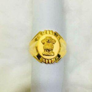 916 Simple Design Gold Gents Ring